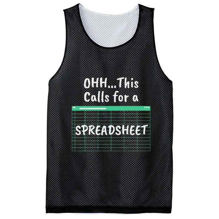 Oh... This Calls For A Spreadsheet Office Mesh Reversible Basketball Jersey Tank