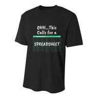 Oh... This Calls For A Spreadsheet Office Youth Performance Sprint T-Shirt
