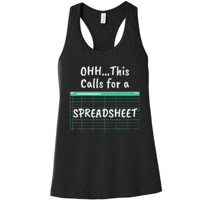 Oh... This Calls For A Spreadsheet Office Women's Racerback Tank