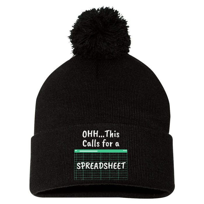 Oh... This Calls For A Spreadsheet Office Pom Pom 12in Knit Beanie