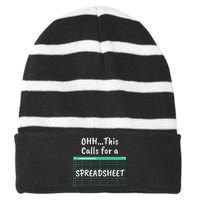 Oh... This Calls For A Spreadsheet Office Striped Beanie with Solid Band