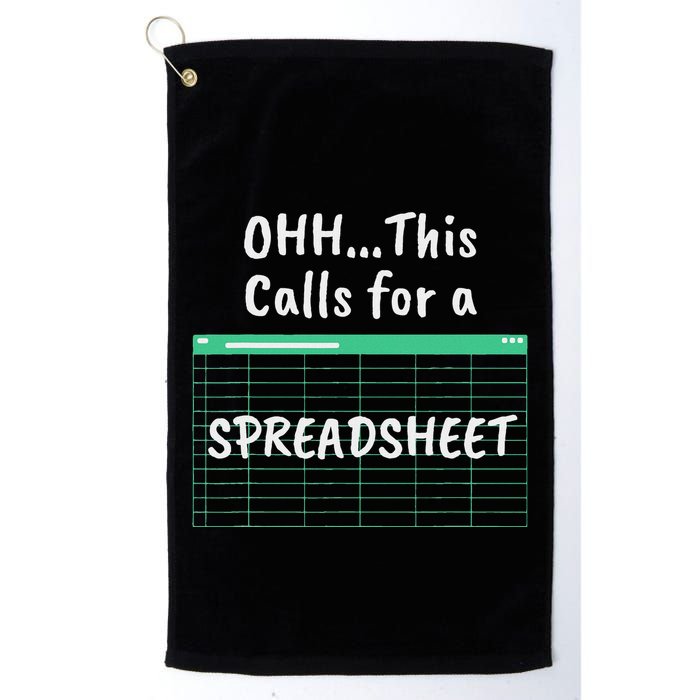 Oh... This Calls For A Spreadsheet Office Golf Towel