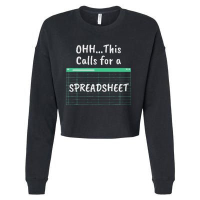 Oh... This Calls For A Spreadsheet Office Cropped Pullover Crew