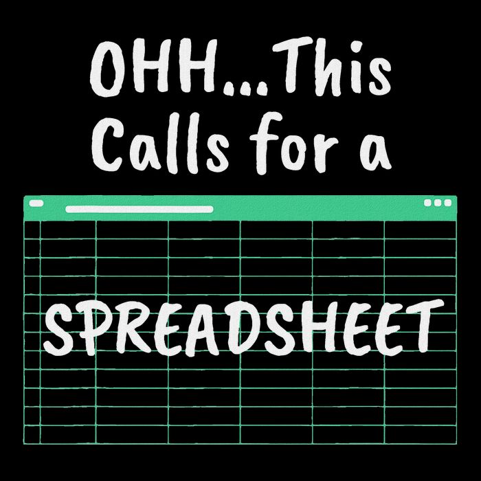 Oh... This Calls For A Spreadsheet Office Cropped Pullover Crew
