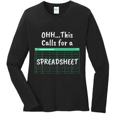 Oh... This Calls For A Spreadsheet Office Ladies Long Sleeve Shirt
