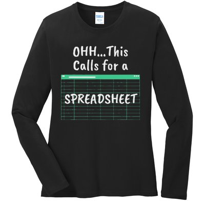 Oh... This Calls For A Spreadsheet Office Ladies Long Sleeve Shirt