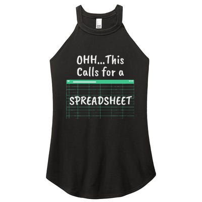 Oh... This Calls For A Spreadsheet Office Women's Perfect Tri Rocker Tank