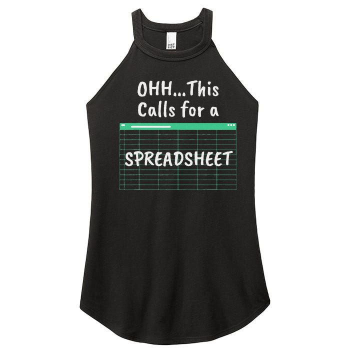 Oh... This Calls For A Spreadsheet Office Women's Perfect Tri Rocker Tank