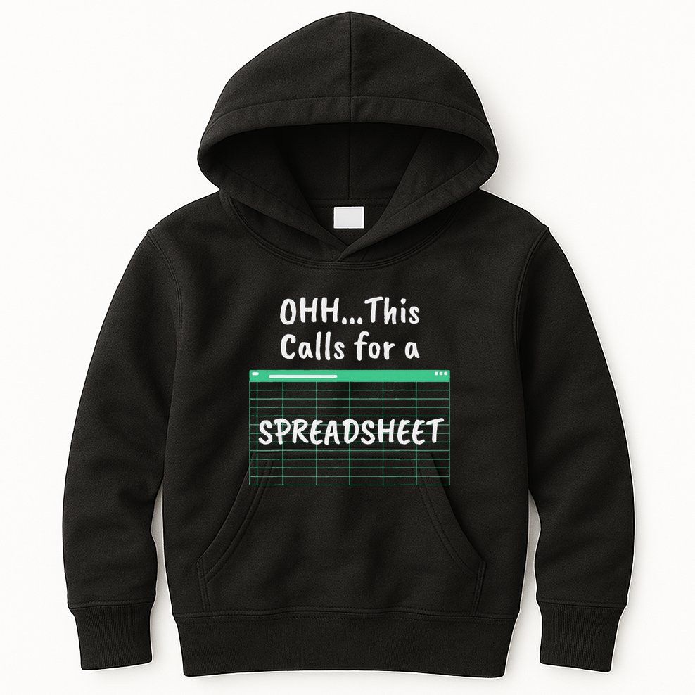 Oh... This Calls For A Spreadsheet Office Kids Hoodie