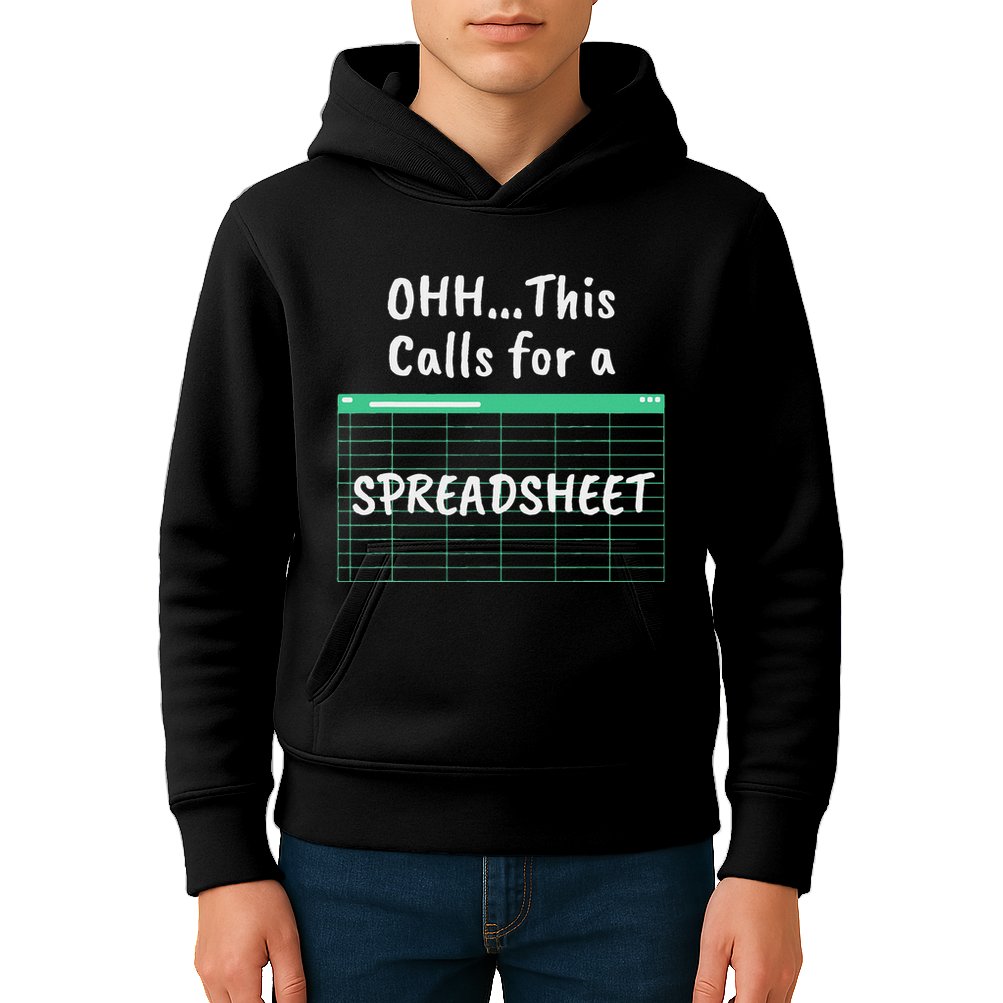 Oh... This Calls For A Spreadsheet Office Kids Hoodie