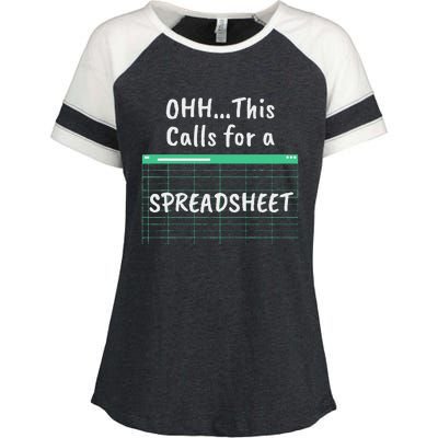 Oh... This Calls For A Spreadsheet Office Enza Ladies Jersey Colorblock Tee