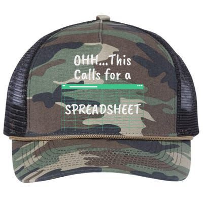 Oh... This Calls For A Spreadsheet Office Retro Rope Trucker Hat Cap