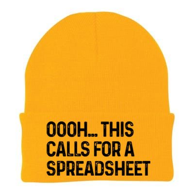 Oooh This Calls For A Spreadsheet Funny Accountant Gift Knit Cap Winter Beanie