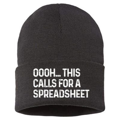 Oooh This Calls For A Spreadsheet Funny Accountant Gift Sustainable Knit Beanie