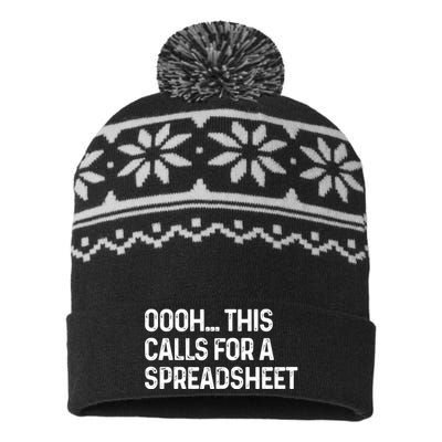 Oooh This Calls For A Spreadsheet Funny Accountant Gift USA-Made Snowflake Beanie