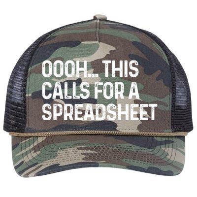 Oooh This Calls For A Spreadsheet Funny Accountant Gift Retro Rope Trucker Hat Cap