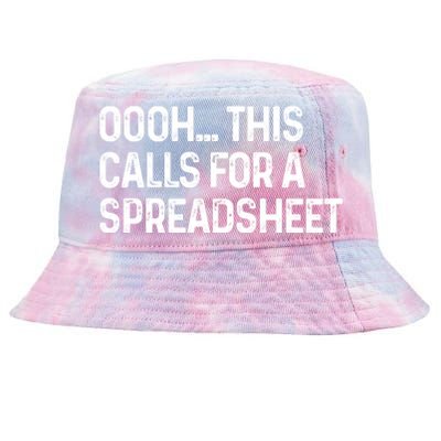 Oooh This Calls For A Spreadsheet Funny Accountant Gift Tie-Dyed Bucket Hat