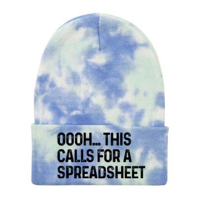 Oooh This Calls For A Spreadsheet Funny Accountant Gift Tie Dye 12in Knit Beanie