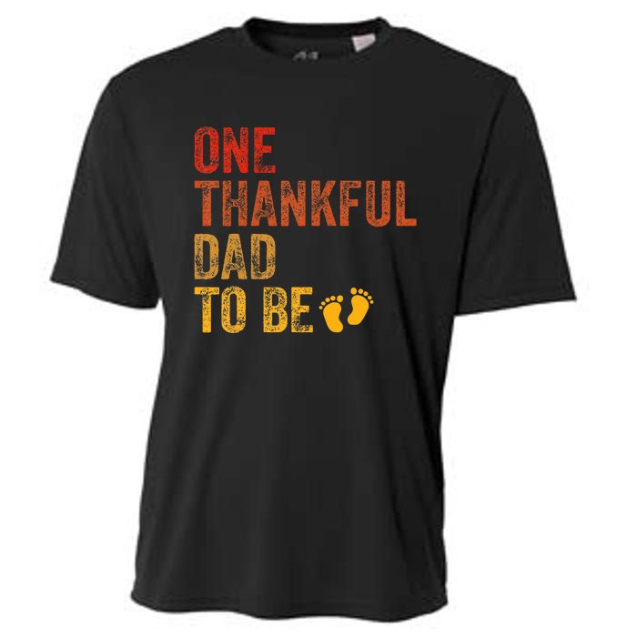 One Thankful Dad To Be Thanksgiving Pregnancy Announcement Cooling Performance Crew T-Shirt