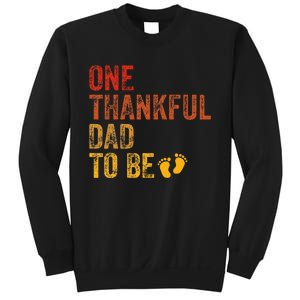 One Thankful Dad To Be Thanksgiving Pregnancy Announcement Sweatshirt