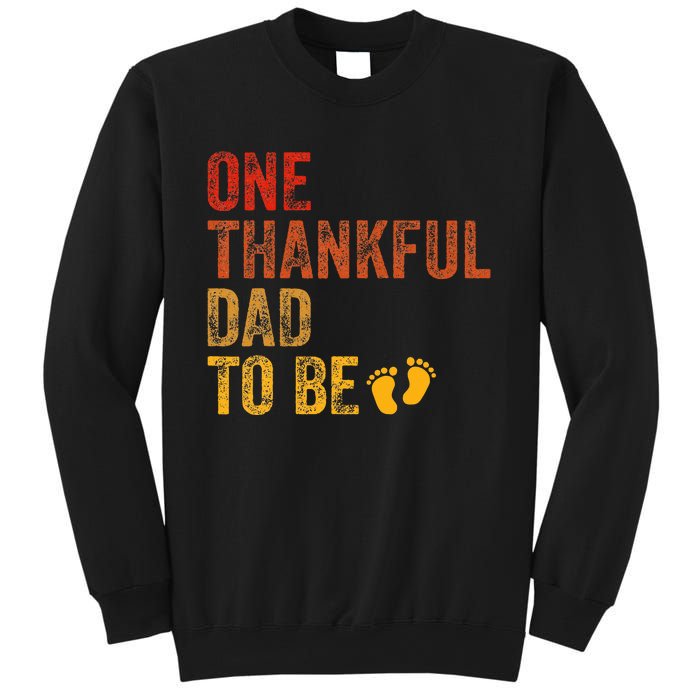 One Thankful Dad To Be Thanksgiving Pregnancy Announcement Sweatshirt