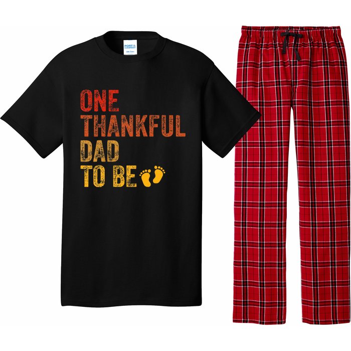 One Thankful Dad To Be Thanksgiving Pregnancy Announcement Pajama Set