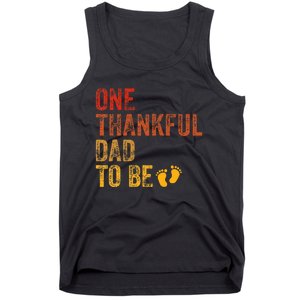 One Thankful Dad To Be Thanksgiving Pregnancy Announcement Tank Top