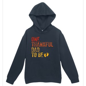 One Thankful Dad To Be Thanksgiving Pregnancy Announcement Urban Pullover Hoodie