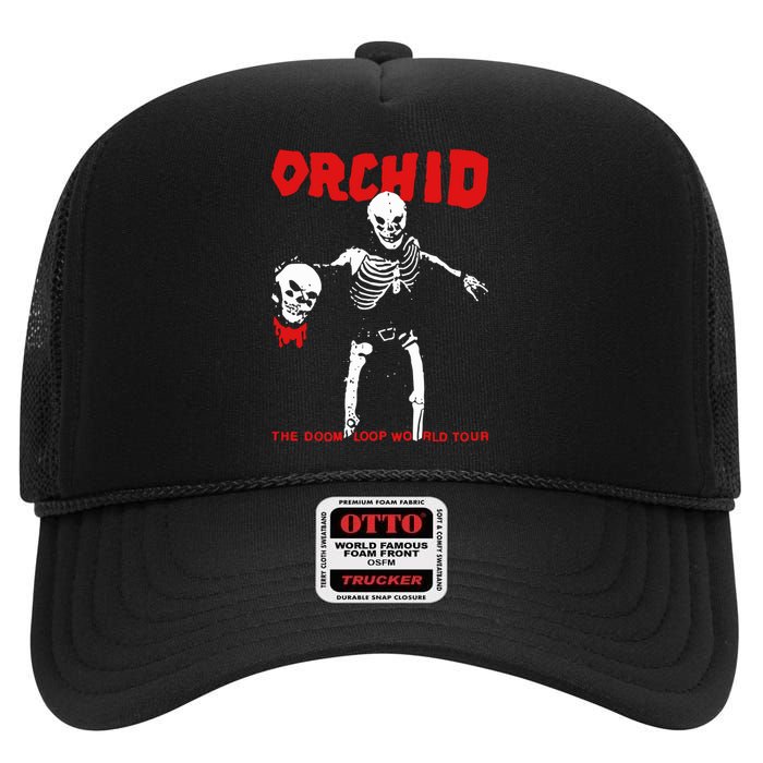 Orchid The Doom Loop World High Crown Mesh Back Trucker Hat