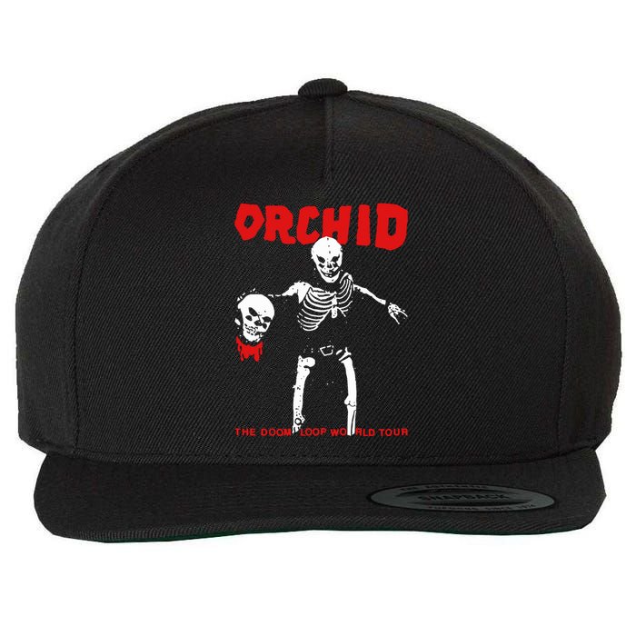 Orchid The Doom Loop World Wool Snapback Cap