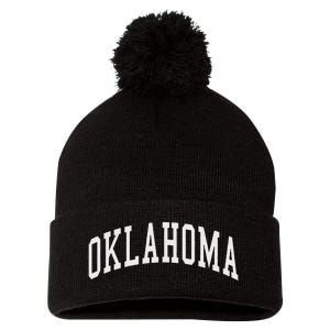 Oklahoma Throwback Design Classic Pom Pom 12in Knit Beanie