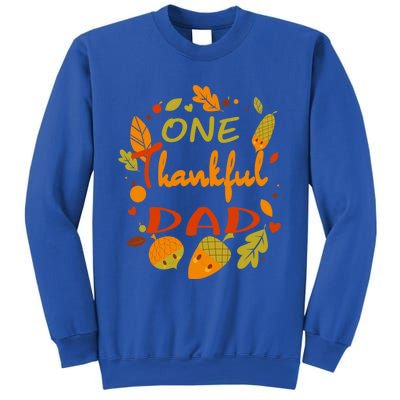 One Thankful Dad Cute Gift Family Daddy Thanksgiving Matching Gift Sweatshirt