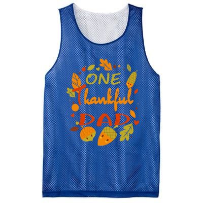 One Thankful Dad Cute Gift Family Daddy Thanksgiving Matching Gift Mesh Reversible Basketball Jersey Tank