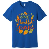 One Thankful Dad Cute Gift Family Daddy Thanksgiving Matching Gift Premium T-Shirt