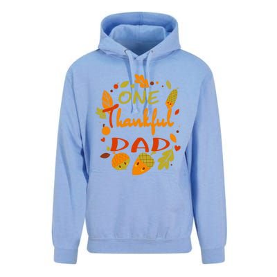 One Thankful Dad Cute Gift Family Daddy Thanksgiving Matching Gift Unisex Surf Hoodie