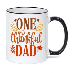 One Thankful Dad Thanksgiving Day Family Matching Thankful Gift 11oz Black Color Changing Mug