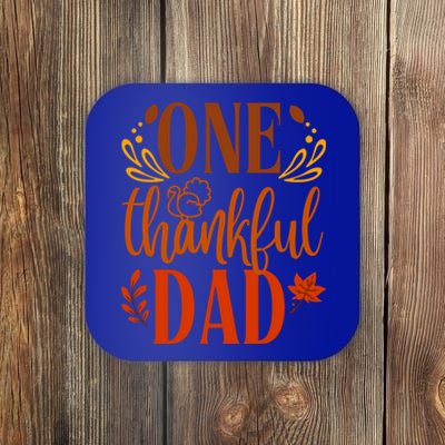 One Thankful Dad Thanksgiving Day Family Matching Thankful Gift Coaster