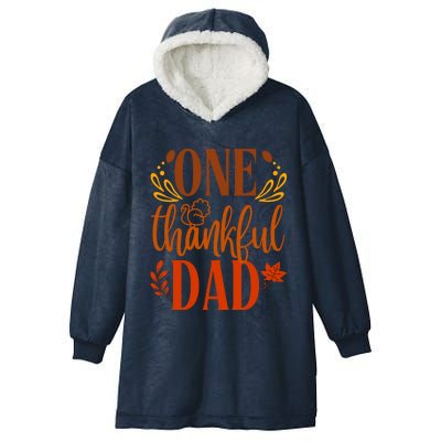 One Thankful Dad Thanksgiving Day Family Matching Thankful Gift Hooded Wearable Blanket