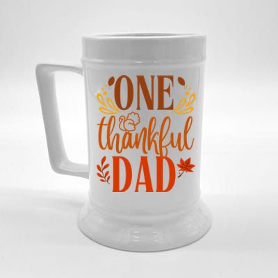 One Thankful Dad Thanksgiving Day Family Matching Thankful Gift Beer Stein