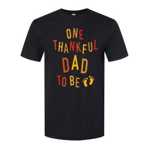 One Thankful Dad To Be Thanksgiving Pregnancy Announcement Softstyle CVC T-Shirt