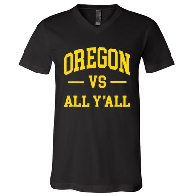 Oregon Throwback Design Classic V-Neck T-Shirt