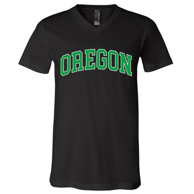 Oregon Throwback Design Classic V-Neck T-Shirt