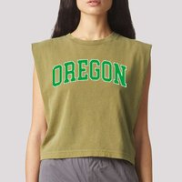 Oregon Throwback Design Classic Garment-Dyed Women's Muscle Tee