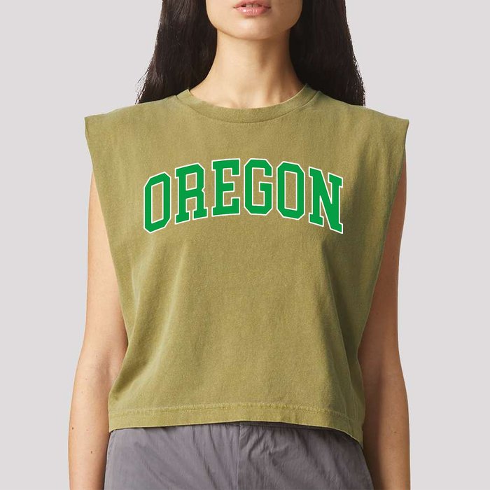 Oregon Throwback Design Classic Garment-Dyed Women's Muscle Tee