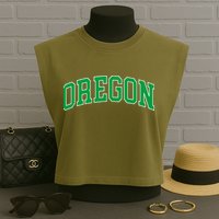 Oregon Throwback Design Classic Garment-Dyed Women's Muscle Tee