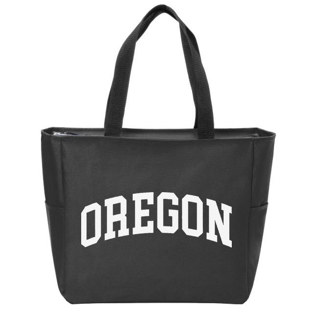 Oregon Throwback Design Classic Zip Tote Bag