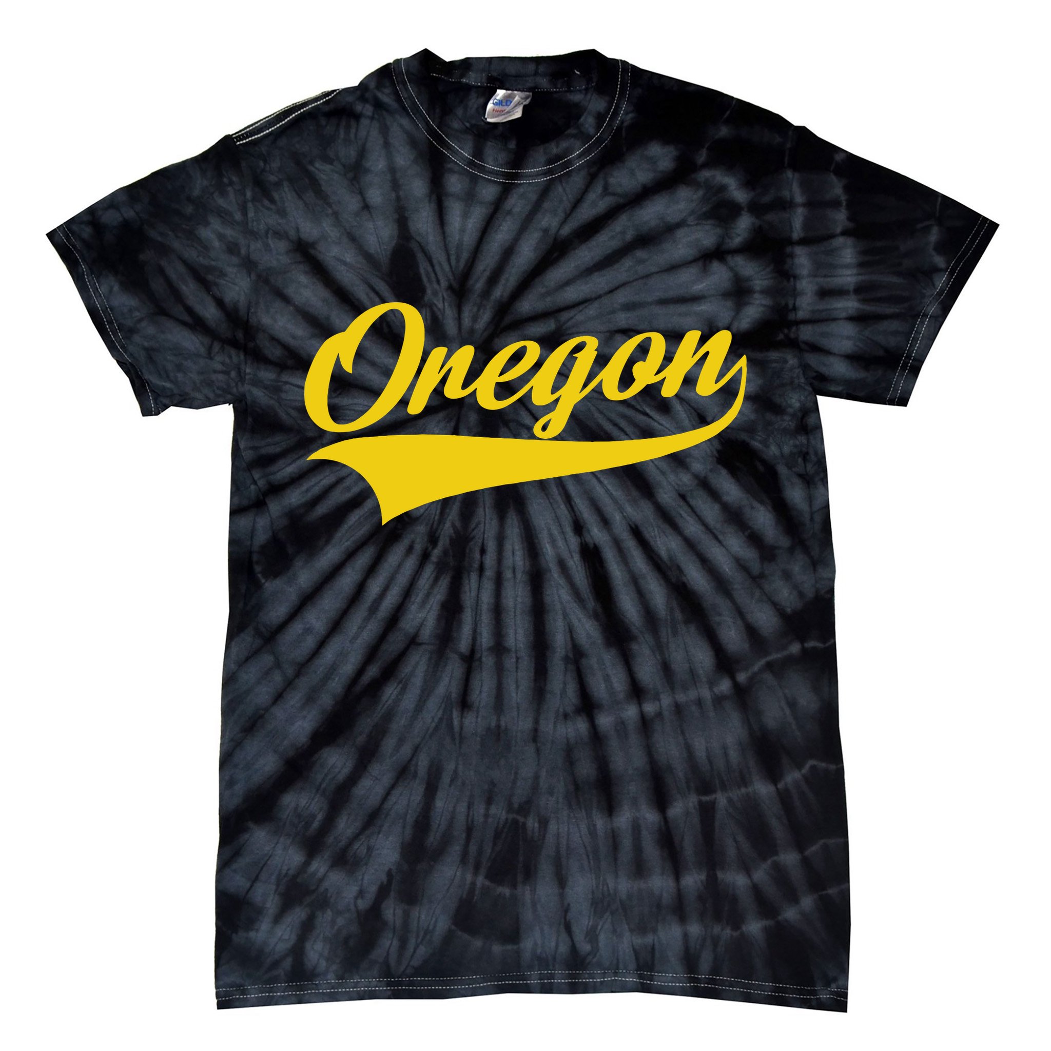 Oregon Throwback Design Print Classic Tie-Dye T-Shirt