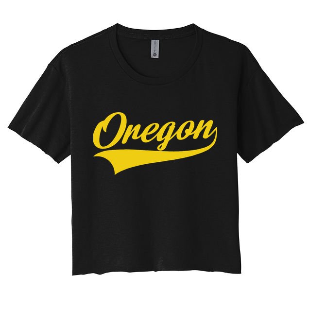 Oregon Throwback Design Print Classic Crop Top