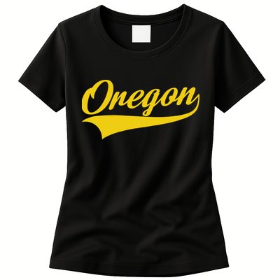 Oregon Throwback Design Print Classic Womens T-Shirt