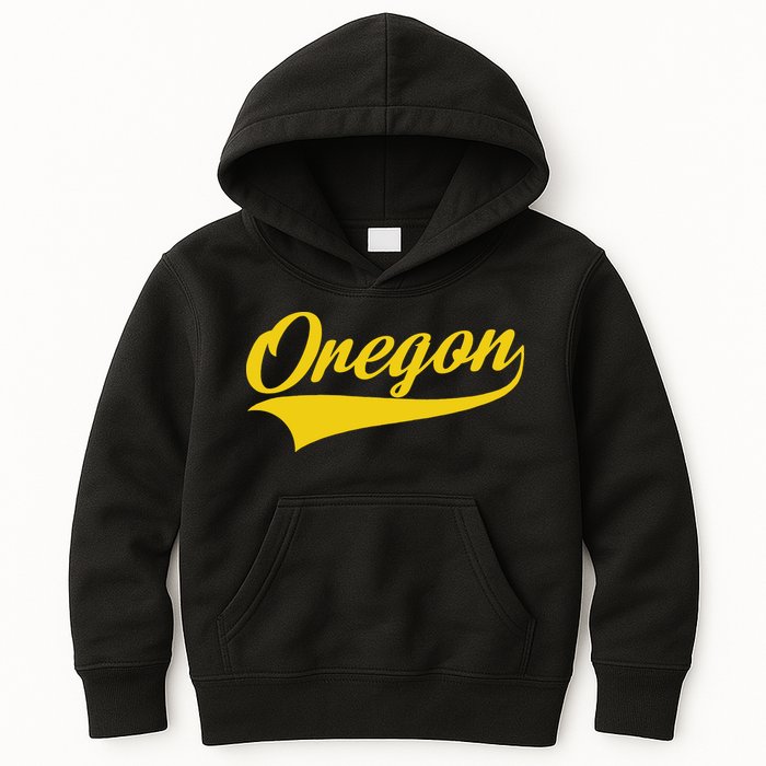 Oregon Throwback Design Print Classic Kids Hoodie